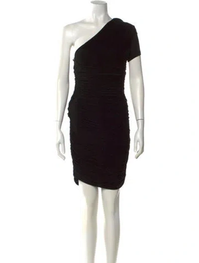 Pre-owned Agolde One-shoulder Mini Dress In Black