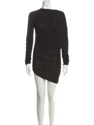 Pre-owned Agolde One-shoulder Mini Dress In Black