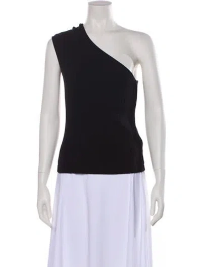 Pre-owned Agolde One-shoulder Sleeveless Top In Black