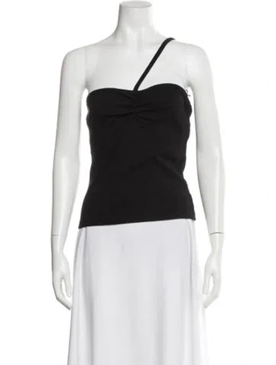 Pre-owned Agolde One-shoulder Sleeveless Top In Black