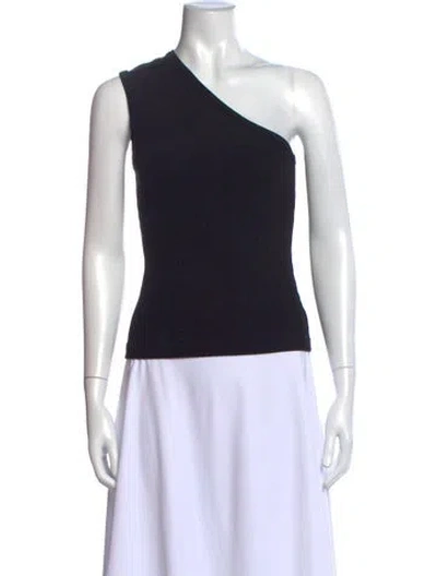 Pre-owned Agolde One-shoulder Sleeveless Top In Black
