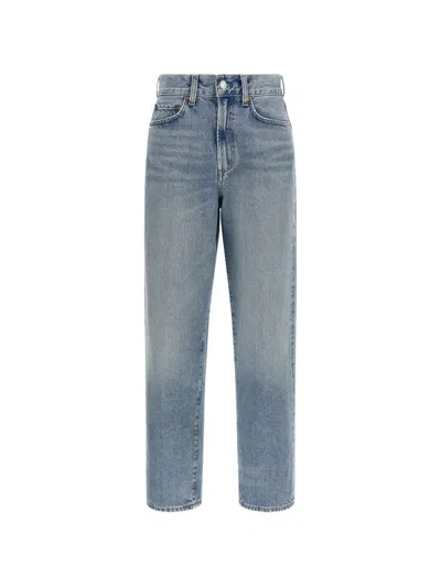Agolde Orbital Straight-leg Jeans In Blue