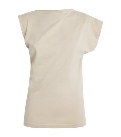 Agolde Organic Cotton Beth T-shirt In Yellow