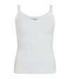 Agolde Organic Cotton-blend Shrunken Poppy Tank Top In White