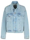Agolde Denim Dalton Balloon Jacket With In Blue