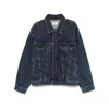 Agolde Blue Jacket With Vintage Effect In Blue