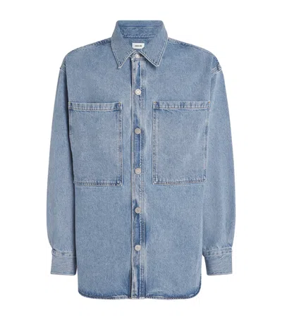 Agolde Oversized Atticus Denim Shirt In Black