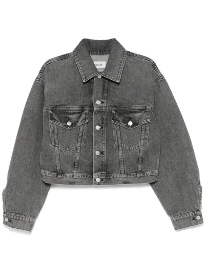 Agolde Gray Palmer Denim Jacket In Spirit