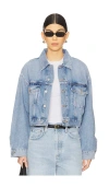 Agolde Blue Charli Oversized Denim Jacket In Blue