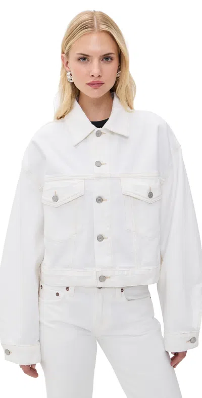 Agolde Palmer Jacket Milkshake In White
