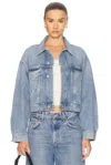 Agolde Blue Charli Oversized Denim Jacket In Space