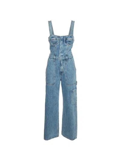 Pre-owned Agolde Pandora Denim Jumpsuit In Blue