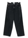 Agolde Denim Wide-leg Jeans In Black