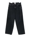 Agolde Denim Wide-leg Jeans In Black