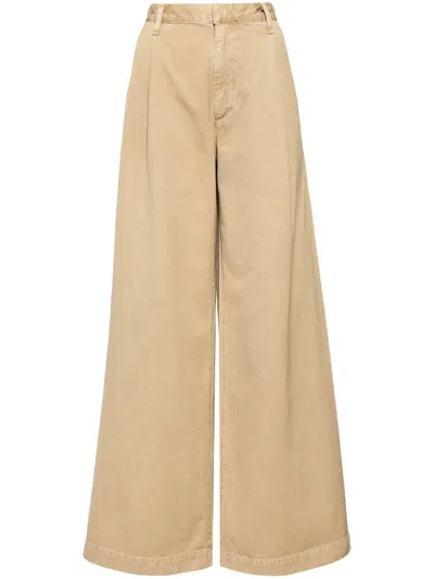Agolde Daryl Wide Leg Pants In Basket In Basket Beige