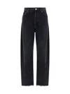 Agolde Ladies Possess Luna High Rise Pieced Taper Jeans In Black