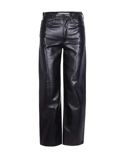 Agolde Leather Trousers In Black