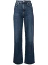 Agolde Harper Straight-leg Blue Denim Pants In Tem
