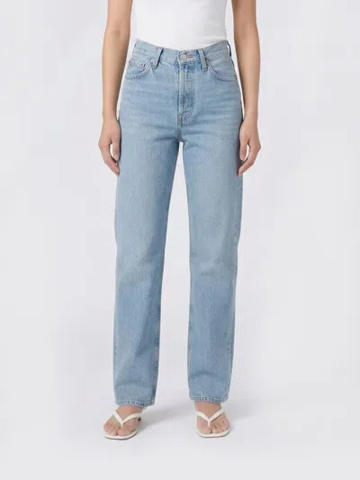 Agolde Pants  Woman Color Indigo In Blue