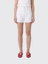 Agolde Five-pocket Denim Shorts In White