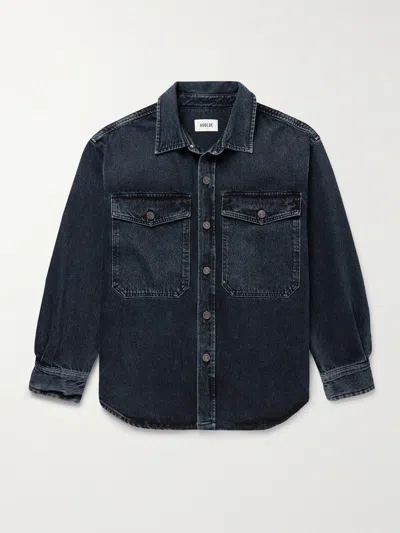 Agolde Park Denim Shirt Jacket In Black