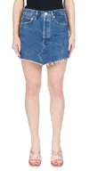 Agolde Parker Angled Hem Skirt In Favor In Multi