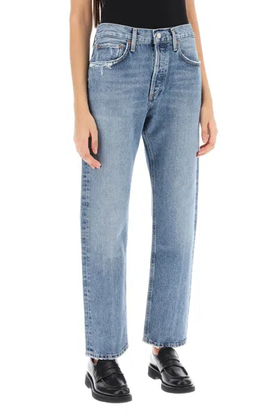 Agolde Parker Cropped Jeans In Blue