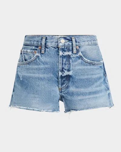 Agolde Parker High Waist Denim Cutoff Shorts In Animate