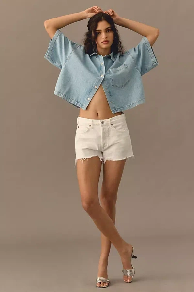 Agolde Parker Vintage Cut Off Short In Dough In White