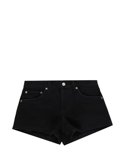 Agolde Parker Denim Shorts In Black