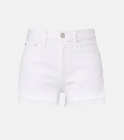 Agolde Parker Denim Shorts In White