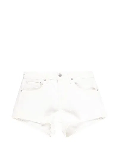 Agolde Parker Denim Shorts In White