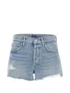 Agolde Parker Vintage Raw Hem Mini Shorts In Animate In Blue