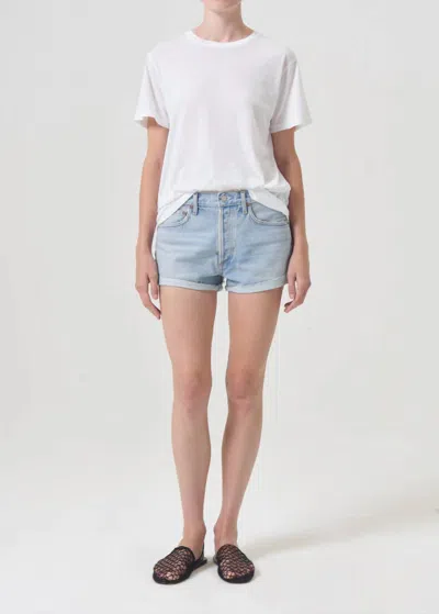 Agolde Parker High Rise Jean Short In Farewell In Multi