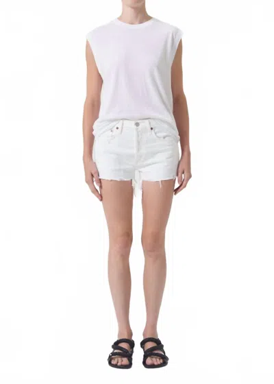 AGOLDE PARKER HIGH-RISE SHORT IN DOUGH