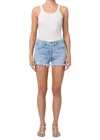 Agolde Parker High-rise Short In Swapmeet In Blue