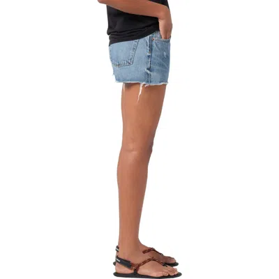 Agolde Parker High Waist Denim Cutoff Shorts In Chorus