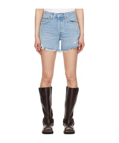 Agolde Parker High-waisted Denim Shorts