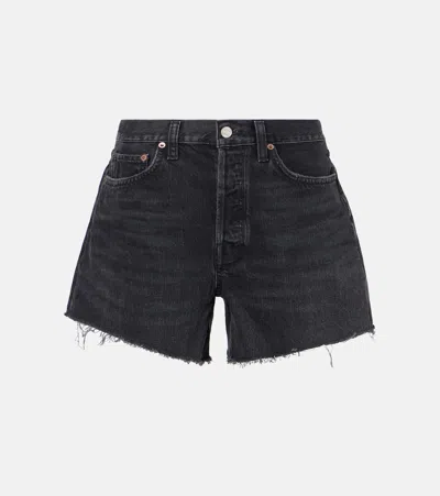 AGOLDE PARKER LONG HIGH-RISE DENIM SHORTS