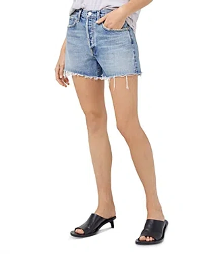 Agolde Parker Long Jean Shorts In Wheel