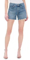Agolde Parker Long: Loose Fit Vintage Shorts Fairway In Fairway