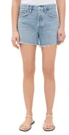 Agolde Blue Parker Vintage Cut Off Denim Short In Replica
