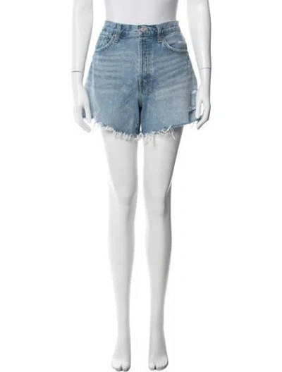 Pre-owned Agolde Parker Long Mini Shorts In Multi