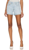 Agolde Parker Long Short In Twister In Blue