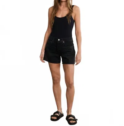 Agolde Parker Long Short In Cat In Black
