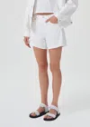 Agolde Parker Long Short In Dough In White