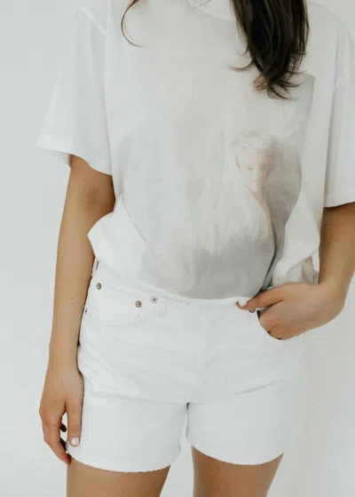 Agolde Dame High-rise Cuffed Denim Shorts In Fortune Cookie