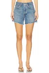 Agolde Parker Long Short In Fairway In Blue