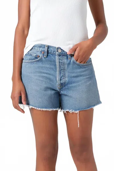 Agolde Parker Long Short In Fairway In Blue