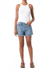 Agolde Parker Long Denim Short In Replica In Blue